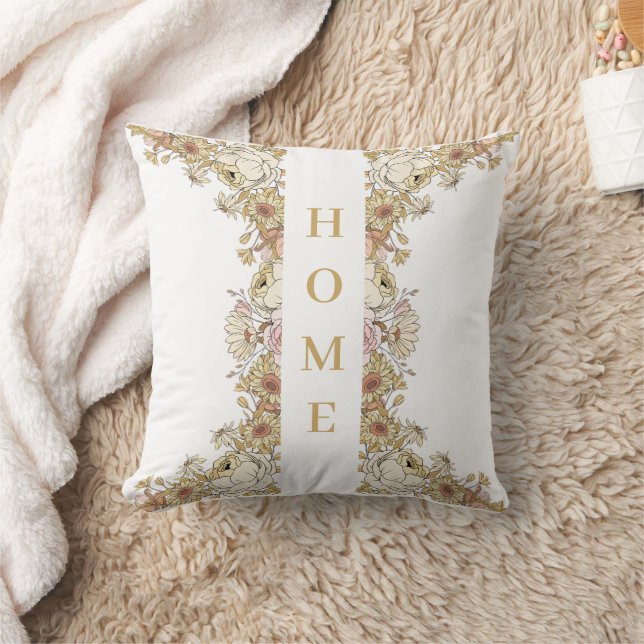  Botanical Accents "HOME" Pillow Kissen (Decke)