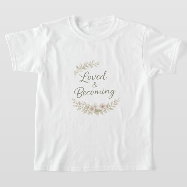 Botanical accents love quotes AI art T-Shirt (Ablage )