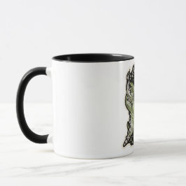 Botanical Aesthetic Green Embroidery Style mugs Tasse