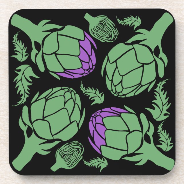Botanical Artichoke Art Home Decor Getränkeuntersetzer (Vorderseite)