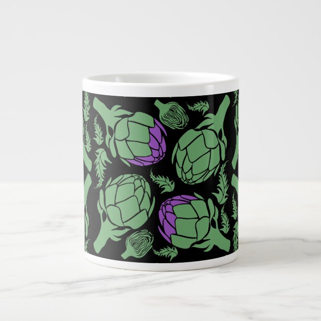 Botanical Artichoke Art Home Decor Jumbo-Tasse (Vorderseite)