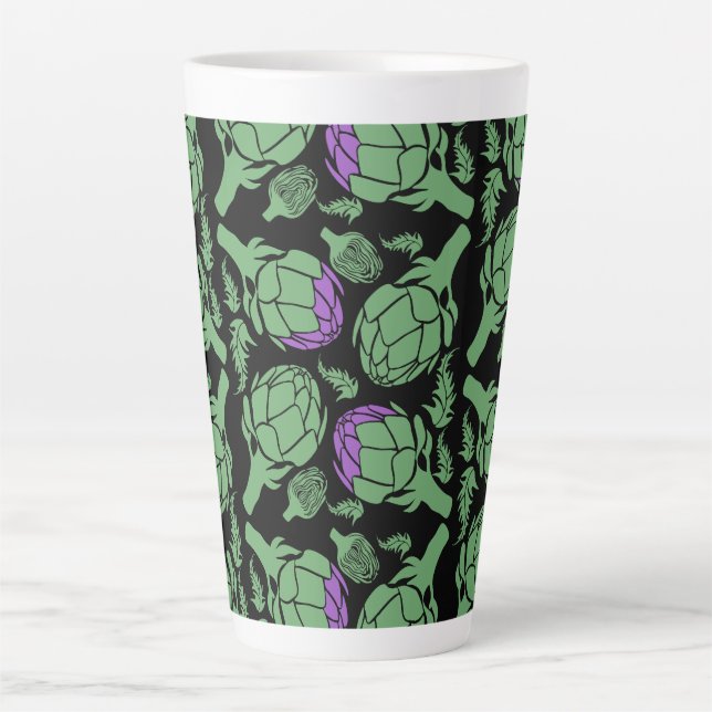 Botanical Artichoke Art Home Decor Milchtasse (Vorderseite)