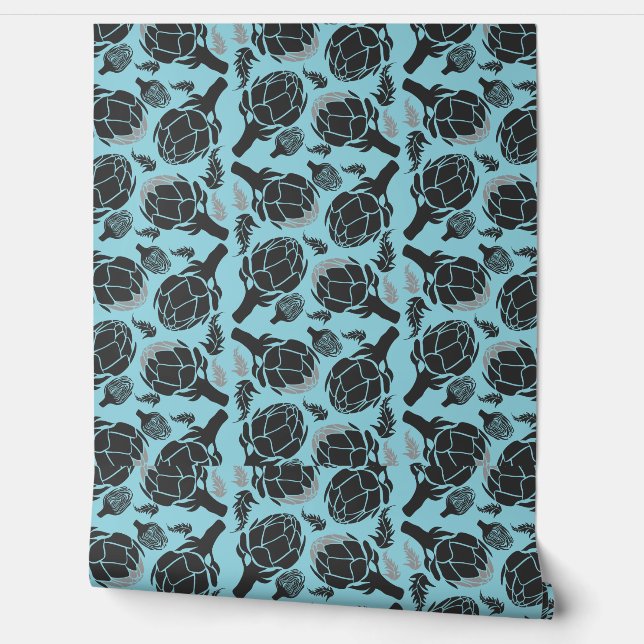 Botanical Artichoke Art Home Decor Tapete (Abrollen)