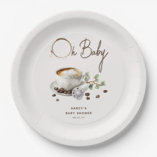 Botanical Baby is Brewing' Kaffee-Baby-Party Pappteller