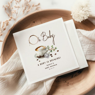 Botanical Baby is Brewing' Kaffee-Baby-Party Serviette