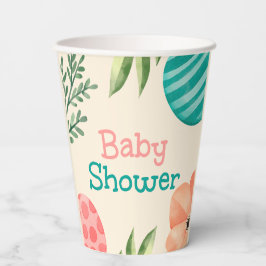 Botanical Baby Shower Pappbecher