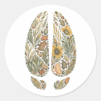 Botanical Bison Hoof Sage Prairie Nature Sticker