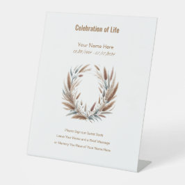 Botanical Bitte unterschreiben Sie dem Gästebuch-S Sockelschild