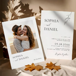 Botanical Bliss Modern Simplicity Wedding Einladung