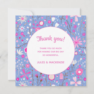 Botanical Blue Wildblume Floral Wedding Vielen Dan