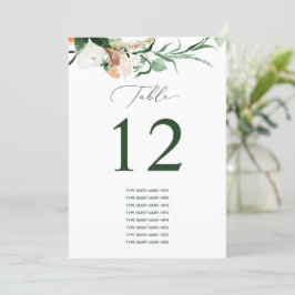 Botanical Boho Custom Guest Name Tischnummer