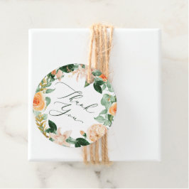 Botanical Boho Green Green Watercolor Vielen Dank Geschenkanhänger