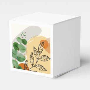 Botanical Boho Green Orange Geschenkschachtel
