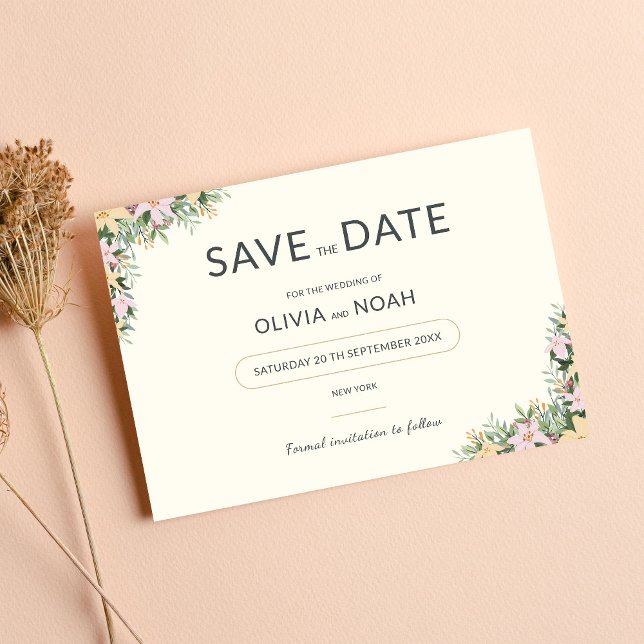 Botanical boho wedding save the date (Von Creator hochgeladen)