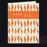 Botanical Carrots Collection Birthday Karte<br><div class="desc">Botanical Carrots Collection featuring hand-drawn orange carrots with fresh green tops on soft neutral backgrounds. A natural garden-inspired design perfect for kitchen decor,  stationery,  and gifts for vegetable lovers.</div>