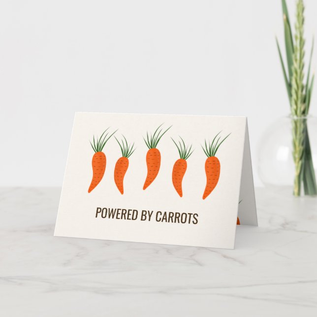 Botanical Carrots Collection Birthday Karte (Vorderseite)