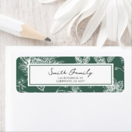 Botanical Christmas Return Address Label