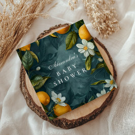 Botanical Citrus Garden Baby Shower Serviette