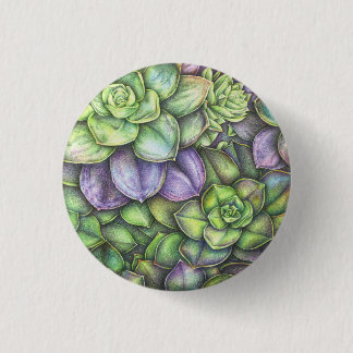 Botanical Colorful Illustration Button