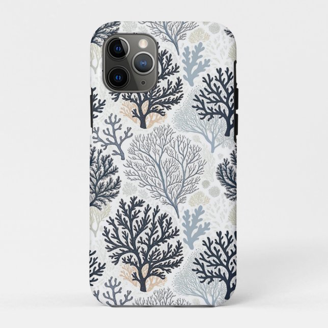 Botanical Coral Ocean Vibes Case-Mate iPhone Hülle (Rückseite)