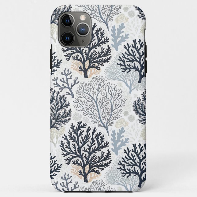 Botanical Coral Ocean Vibes Case-Mate iPhone Hülle (Rückseite)