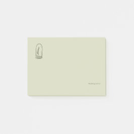 Botanical Dark Academia Minimalist Garden Reader G Post-it Klebezettel