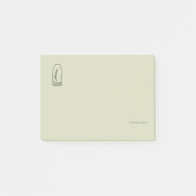 Botanical Dark Academia Minimalist Garden Reader G Post-it Klebezettel (Vorderseite)