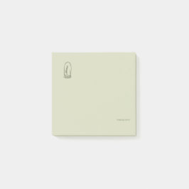 Botanical Dark Academia Minimalist Garden Reader G Post-it Klebezettel
