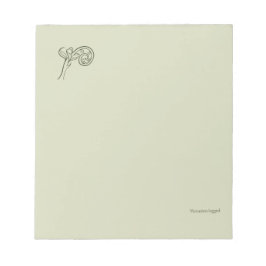 Botanical Dark Academia Minimalist Garden Reader Notizblock