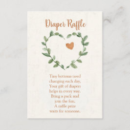 Botanical Diaper Raffle Card – Minimal Eucalyptus Begleitkarte