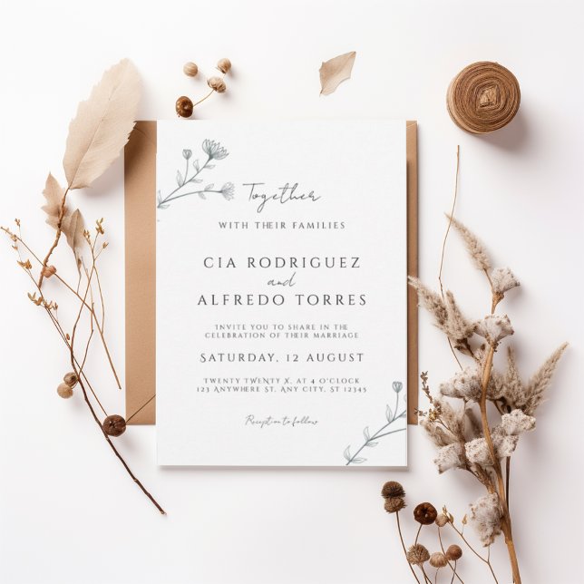 Botanical Elegant Wedding Invitation Einladung (Von Creator hochgeladen)