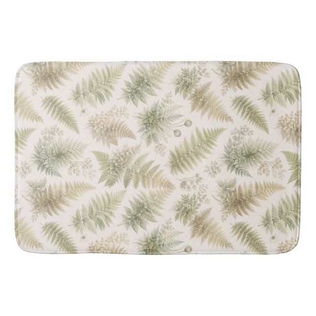 Botanical Fern Pattern Badematte (Vorderseite)