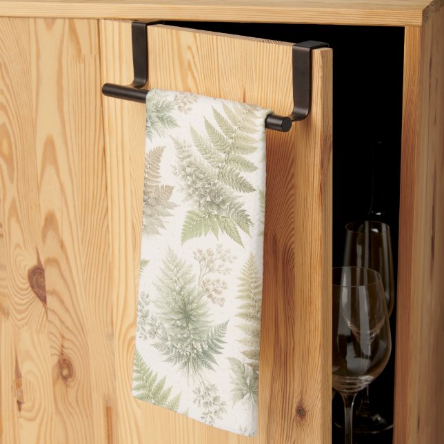 Botanical Fern Pattern Geschirrtuch (Drittel gefaltet)