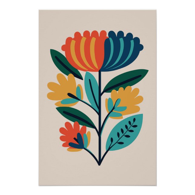 Botanical Flower Nr. 14 Poster (Vorderseite)