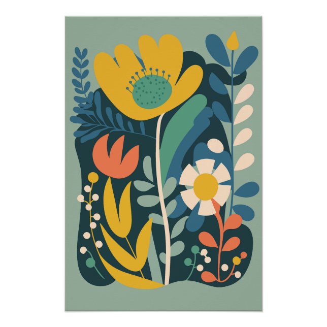 Botanical Flower Nr. 17 Poster (Vorderseite)