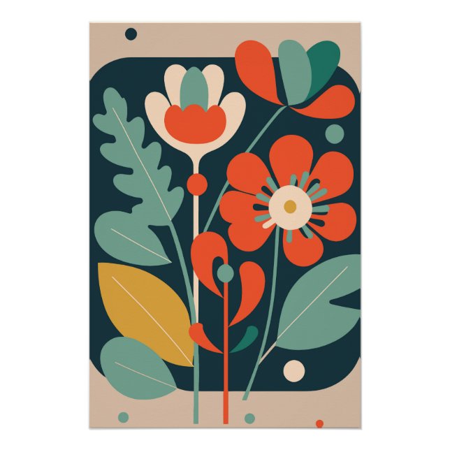 Botanical Flower Poster Floral Nr. 10 (Vorderseite)
