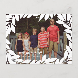 Botanical Frame Holiday Postcard Feiertagspostkarte