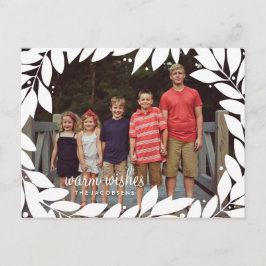 Botanical Frame Holiday Postcard Feiertagspostkarte