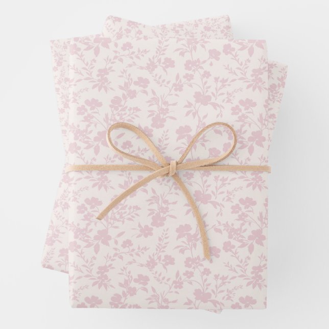 Botanical Garden Blush Pink - Neutral  Geschenkpapier Set (Beispiel)