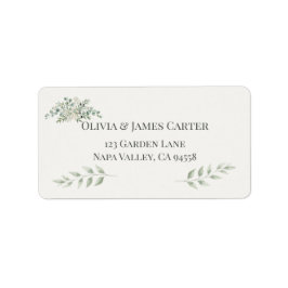 Botanical Garden Romance Wedding Address Labels Adressaufkleber