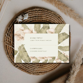Botanical Garden Wedding RSVP Karte