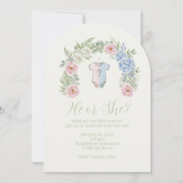 Botanical Gender Reveal Invitation Einladung
