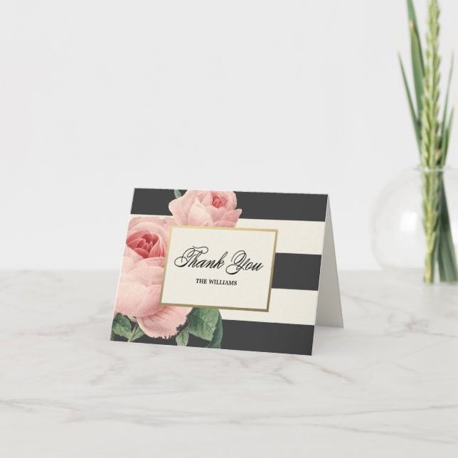 Botanical Glamour | Dankeschön Note Card Dankeskarte (Vorderseite)