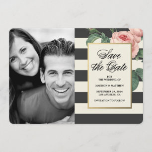 Botanical Glamour Save the Date Fotokarte