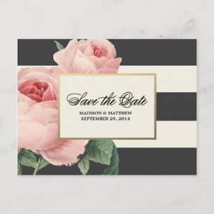 Botanical Glamour   Save the Date Postkarte