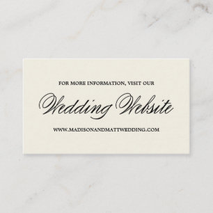 Botanical Glamour Website-Karte für Hochzeiten Begleitkarte