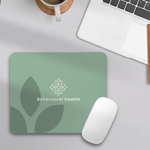 Botanical Green Counselor Behavioral Health Logo Mousepad