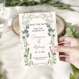 Botanical Greenery Eucalyptus Save The Date | Einladung