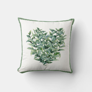 BotanIcal Greenery Heart Shaped Kreath Kissen