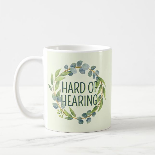 Botanical Hard of Hearing Green Deafness Kaffeetasse (Links)